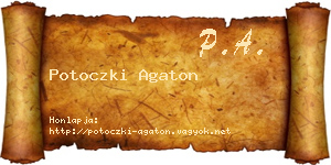 Potoczki Agaton névjegykártya